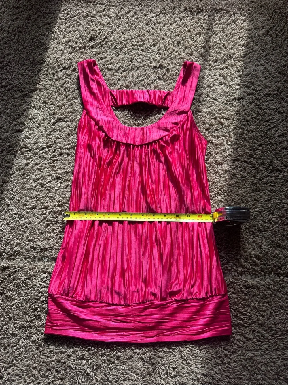 Byer California Fuchsia Pleated Tank Top - Picture 6 of 7